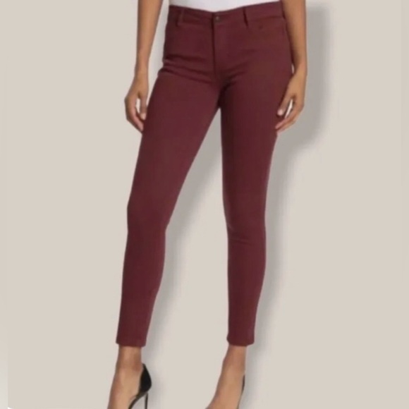 Sam Edelman Denim The Kitten Skinny Jeans Deep Plum - Picture 1 of 7